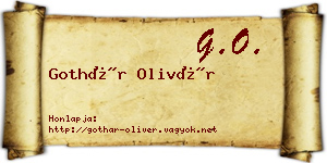 Gothár Olivér névjegykártya