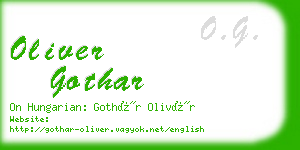 oliver gothar business card